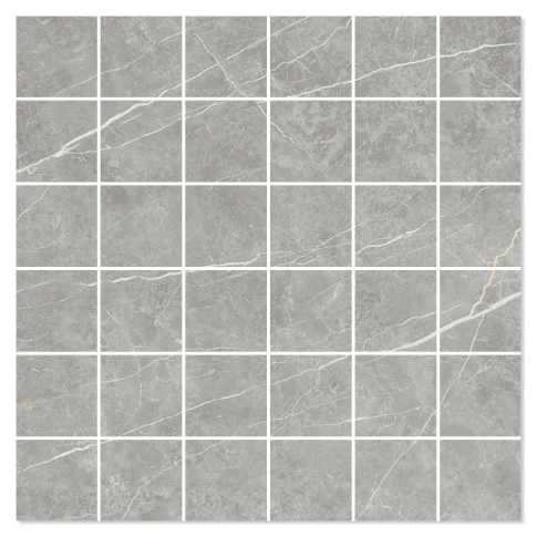 Marmor Mosaik Klinker Prestige Grå Matt 30x30 (5x5) cm